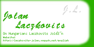 jolan laczkovits business card